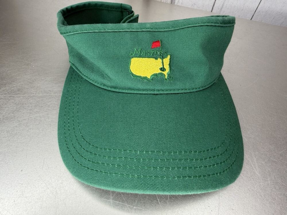 Masters Golf Green Adjustable Visor Hat With Embroidered Logo American Needle